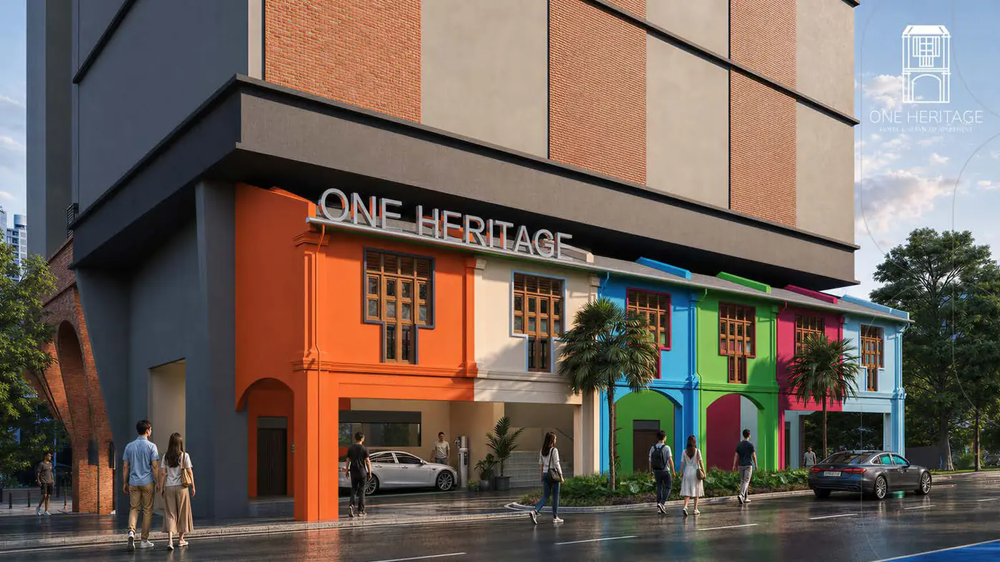 One Heritage colourful heritage shophouse frontage